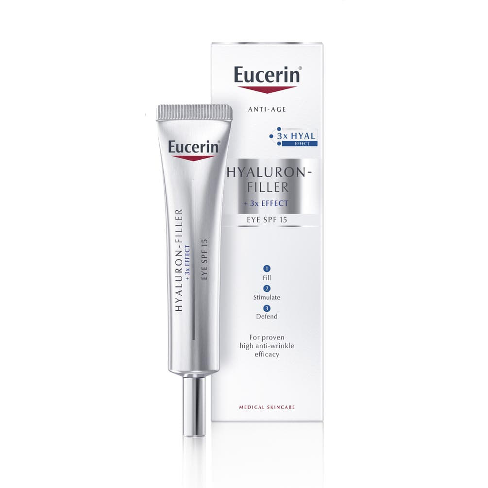 Крем Eucerin 63536 Гіалурон-Філлер +3x Ефект проти зморшок для шкіри навколо очей SPF15 15мл