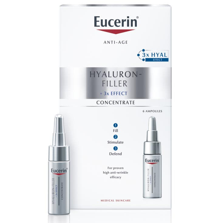 *Крем Гиалурон-Филлер Eucerin 63908 Концентрированный в ампулах против глубоких морщин 6шт*5 мл *Крем Гиалурон-Филлер Eucerin 63908 Концентрированный в ампулах против глубоких морщин 6шт*5 мл