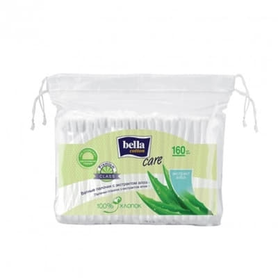 *Ватные палочки Bella Cotton Care с экстрактом алое в п/э №160