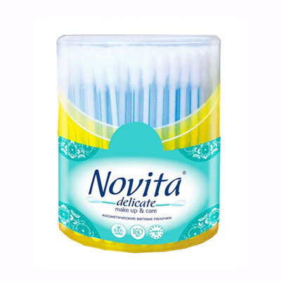 *Ватные палочки Novita Delicate в круглой банке №160 *Ватные палочки Novita Delicate в круглой банке №160