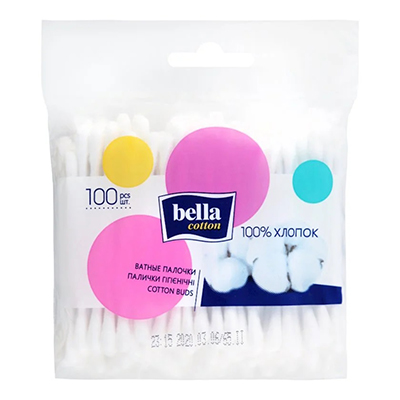 Ватные палочки Bella Cotton в п/э №100 Ватные палочки Bella Cotton в п/э №100