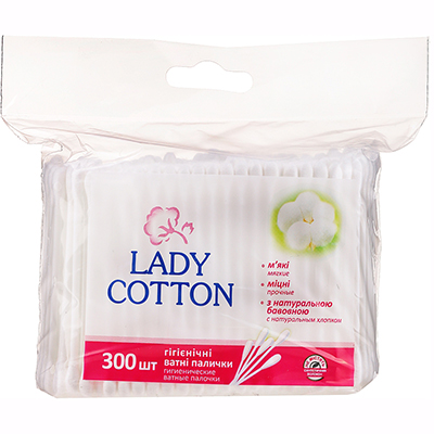 Ватные палочки Lady Cotton п/э №300 Ватные палочки Lady Cotton п/э №300