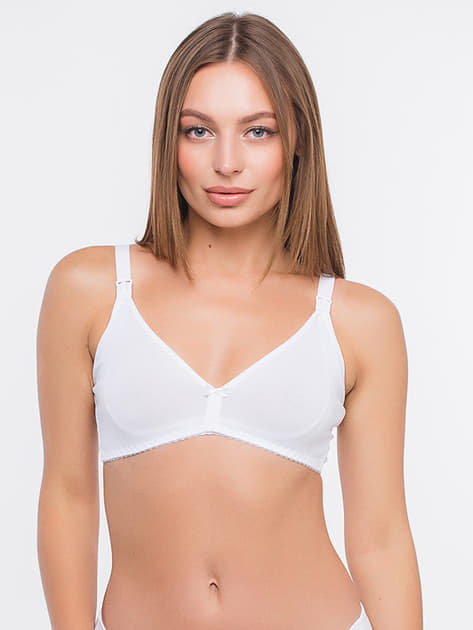 Бюстгальтер безшовний для годування Мамин Будинок р.75B, білий