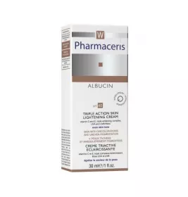 *Крем Pharmaceris W Albucin Відбілюючий потрійної дії для обличчя SPF50+ 30мл