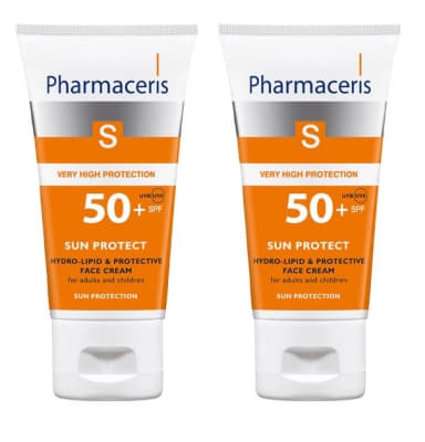 *Набір Pharmaceris S Крем сонцезахисний гідроліпідний для обличчя SPF50 2*100мл