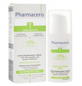 *Крем-пілінг Pharmaceris T Sebo-Almond-Peel з 10%  мигдальною кислотою нічний 50мл