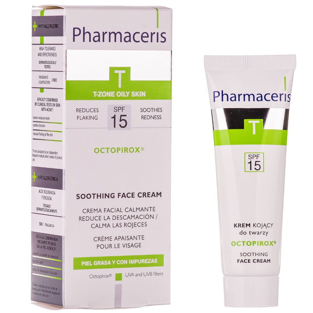 *Крем Pharmaceris T Octopirox Заспокійливий для обличчя SPF15 30мл