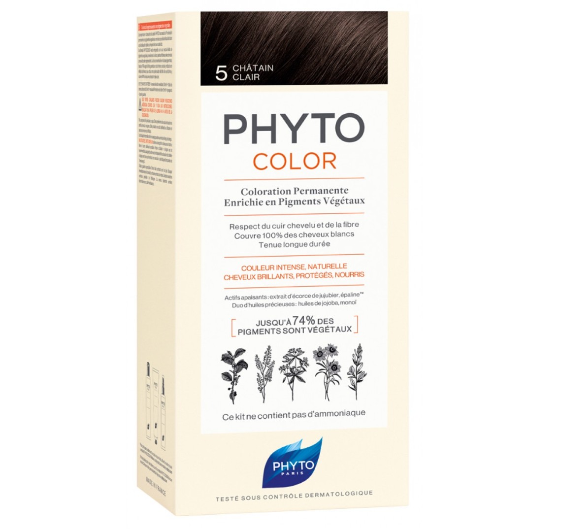 Крем-краска Phyto Фитоколор №5 светлый шатен 100мл Крем-краска Phyto Фитоколор №5 светлый шатен 100мл
