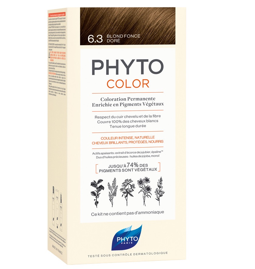 Крем-краска Phyto Фитоколор №6.3 темно-русый золотистый 100мл Крем-краска Phyto Фитоколор №6.3 темно-русый золотистый 100мл