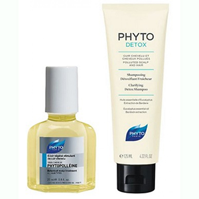 *Набір Phyto Фітополеін 25мл + Фітодетокс шампунь 125мл