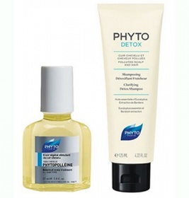 *Набір Phyto Фітополеін 25мл + Фітодетокс шампунь 125мл