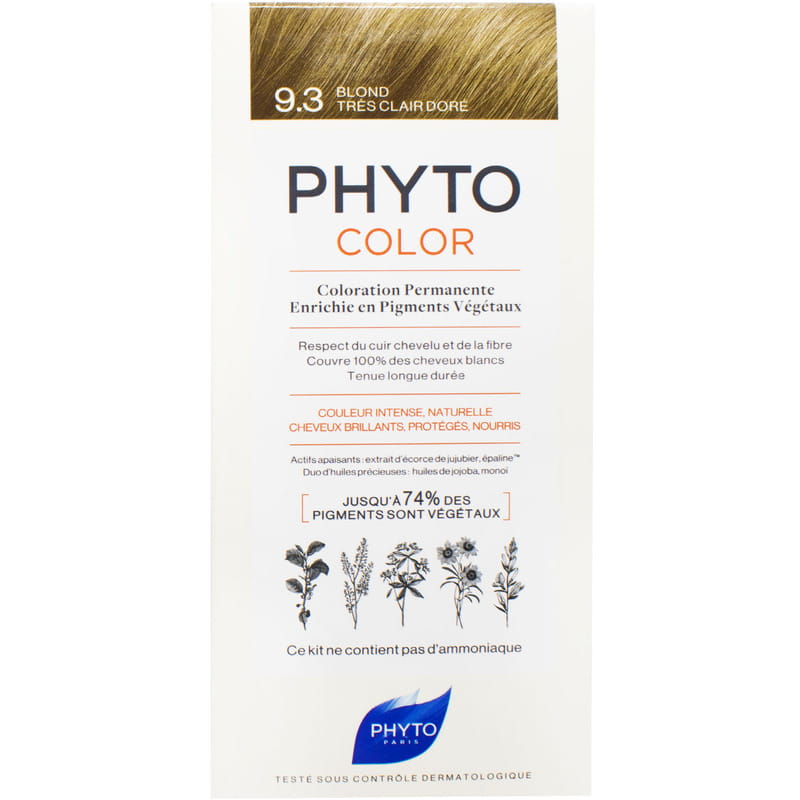 Крем-краска Phyto Фитоколор №9,3 Золотистый блондин 100мл Крем-краска Phyto Фитоколор №9,3 Золотистый блондин 100мл