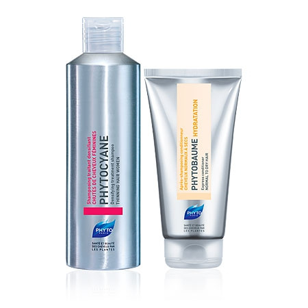 *Набір Phyto Фітоціан шампунь 200 мл + Фітобом зволоження 150 мл