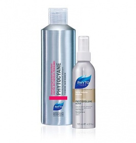 *Набір Phyto Тонус та об'єм Фітоціан шампунь 200мл+Фітоволюм Актив спрей 50мл