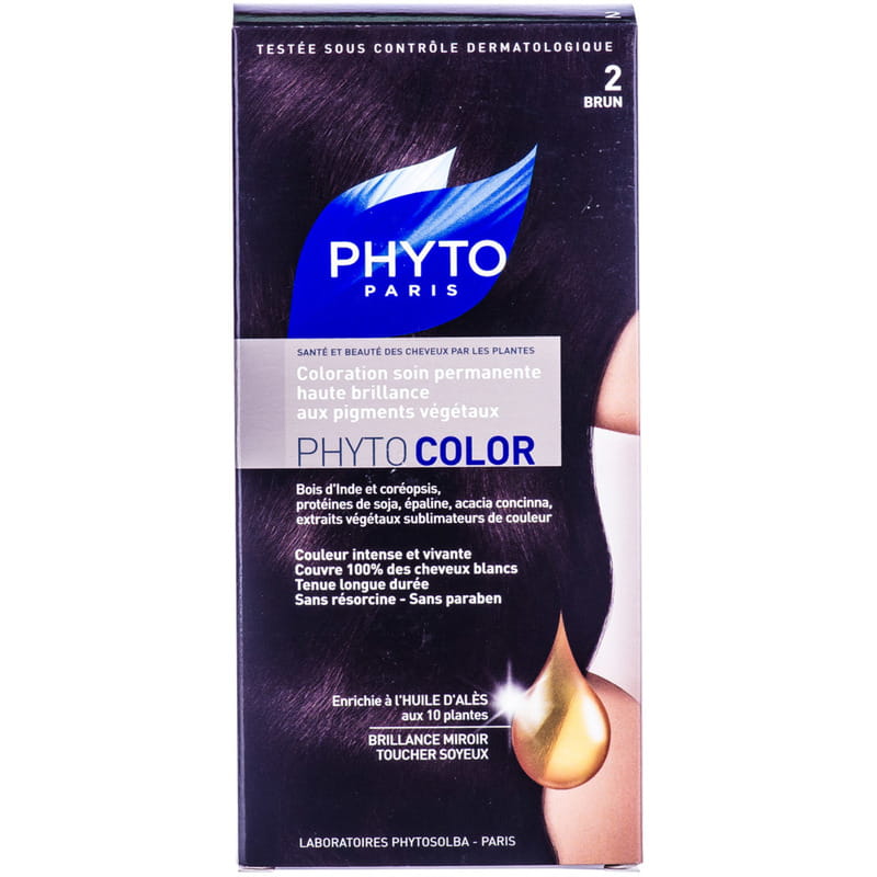 *Краска Phyto Фитоколор тон 2 брюнет *Краска Phyto Фитоколор тон 2 брюнет