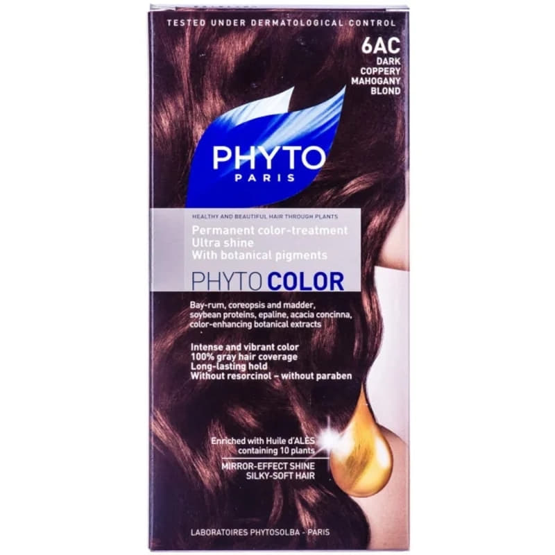 *Крем-фарба Phyto Фітоколор №6AC темно-русявий акажу